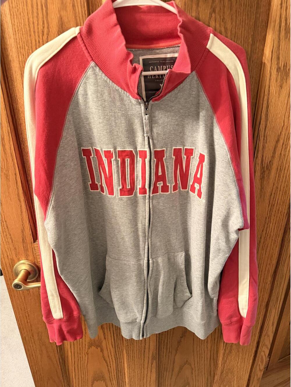 Men’s Indiana University Zip Up Sweatshirt